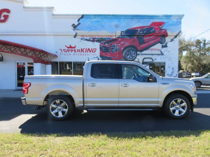 2019 Ford F150 LEER 550 Lid, Tint, Nerf Bars, Bedliner, Hitch by TopperKING Brandon 813-689-2449 or Clearwater, FL 727-530-9066. Call today!