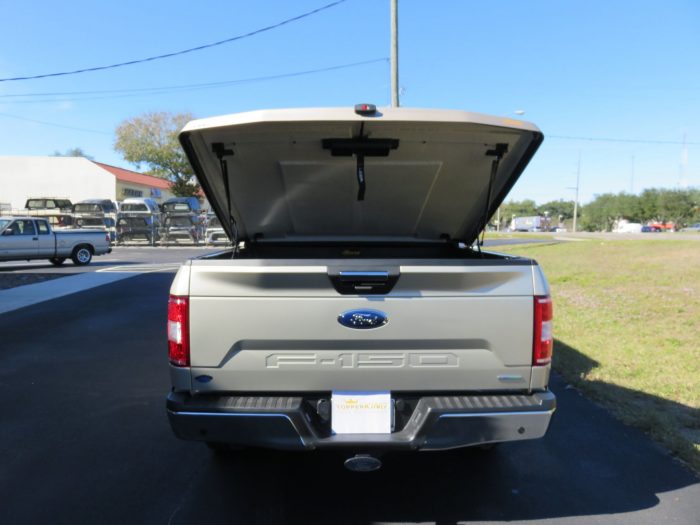 2019 Ford F150 LEER 550 Lid, Tint, Nerf Bars, Bedliner, Hitch by TopperKING Brandon 813-689-2449 or Clearwater, FL 727-530-9066. Call today!