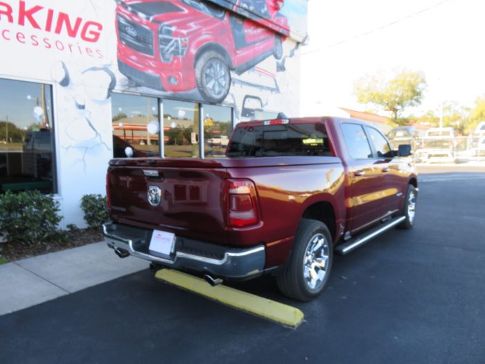 2019 Dodge RAM with LEER 550, Hitch, Running Boards, Chrome, Tint by TopperKING Brandon 813-689-2449 or Clearwater FL 727-530-9066. Call Now!