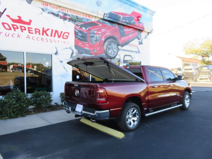 2019 Dodge RAM with LEER 550, Hitch, Running Boards, Chrome, Tint by TopperKING Brandon 813-689-2449 or Clearwater FL 727-530-9066. Call Now!