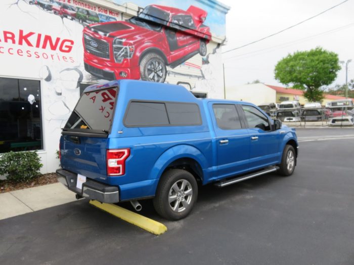 2018 Ford F150 with Ranch Supreme, Hitch, Bug Guard, Tint by TopperKING Brandon 813-689-2449 or Clearwater FL 727-530-9066. Call Us Today!