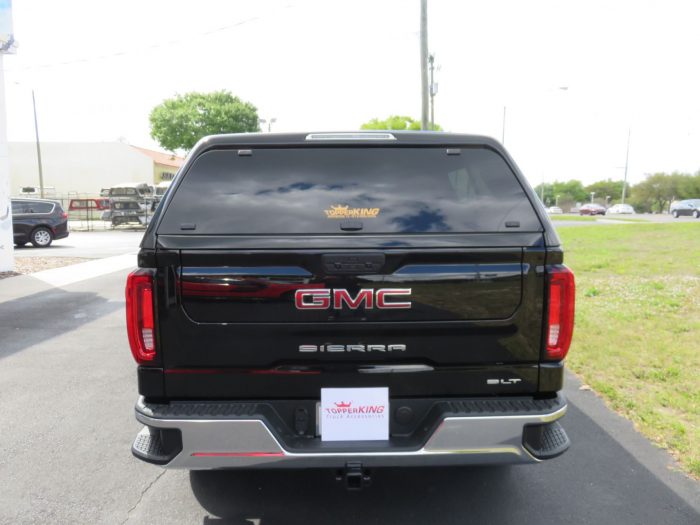 2019 GMC Sierra with LEER 100XR, Chrome, Nerf Bars, Bug Guard, Hitch, Tint. Call TopperKING Brandon 813-689-2449 Clearwater FL 727-530-9066.