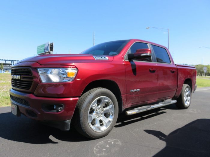 2019 Dodge RAM with Undercover LUX, Nerf Bars, Hitch, Tint by TopperKING Brandon 813-689-2449 or Clearwater FL 727-530-9066. Call Us Today!