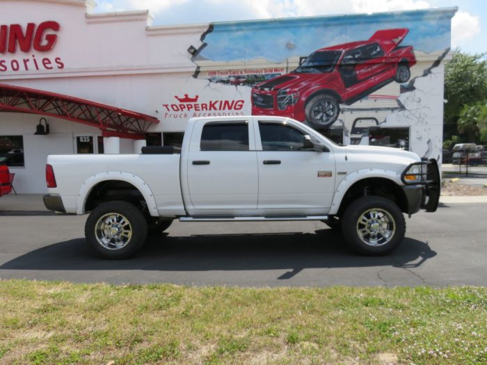 2011 Dodge RAM Grill Guard, Winch, Vent Visor, Nerf Bars, Hitch, Tool Box, Tint by TopperKING Brandon 813-689-2449 Clearwater FL 727-530-9066.