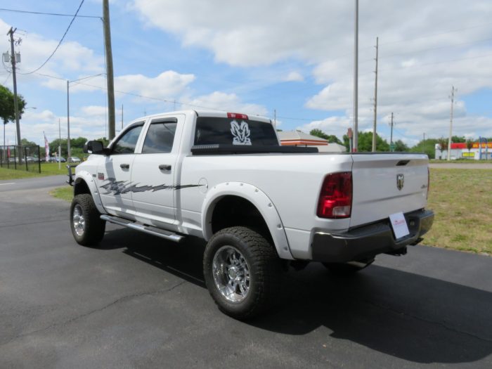 2011 Dodge RAM Grill Guard, Gaphic, Fender Flares, Tool Box, Vent Visor, Hitch. Call TopperKING Brandon 813-689-2449 Clearwater 727-530-9066.