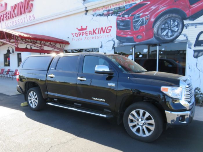 2017 Toyota Tundra with LEER 100XQ, Nerf bars, Chrome, Hitch, Tint by TopperKING Brandon 813-689-2449 or Clearwater FL 727-530-9066. Call Us!