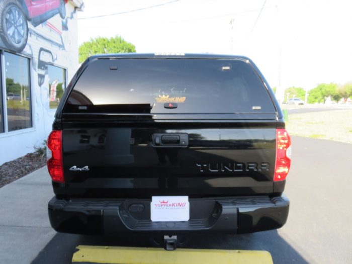 2017 Toyota Tundra with LEER 100XQ, Nerf bars, Chrome, Hitch, Tint by TopperKING Brandon 813-689-2449 or Clearwater FL 727-530-9066. Call Us!