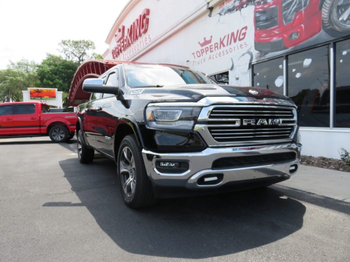 2019 Dodge RAM with LEER 350M, Fog Lights, Chrome, Hitch, Tint by TopperKING in Brandon, FL 813-689-2449 or Clearwater, FL 727-530-9066. Call us today!