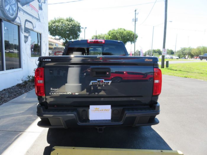 2019 Chevy Colorado with LEER 550, Chrome, Pinstripe, Retractable Step, Tint, Hitch by TopperKING Brandon 813-689-2449 or Clearwater 727-530-9066. Call Now!