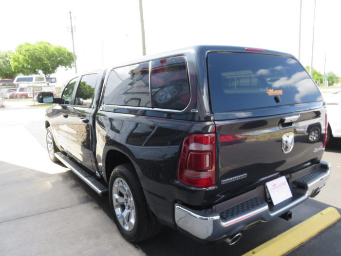 2019 Dodge Ram with Ranch Icon, Hitch, Nerf Bars, Chrome, Tint by TopperKING Brandon 813-689-2449 or Clearwater FL 727-530-9066. Call Today!