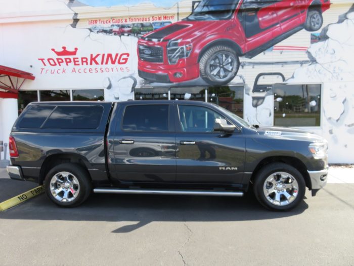 2019 Dodge Ram with Ranch Icon, Hitch, Nerf Bars, Chrome, Tint by TopperKING Brandon 813-689-2449 or Clearwater FL 727-530-9066. Call Today!