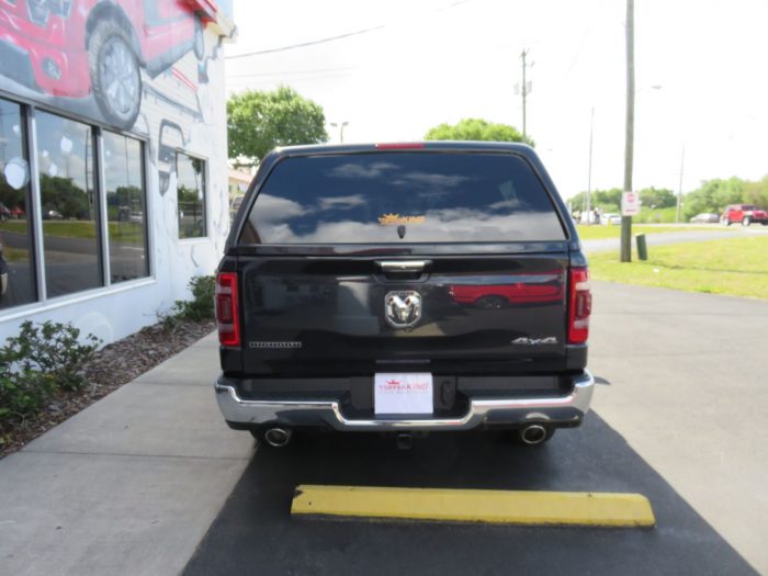 2019 Dodge Ram with Ranch Icon, Hitch, Nerf Bars, Chrome, Tint by TopperKING Brandon 813-689-2449 or Clearwater FL 727-530-9066. Call Today!