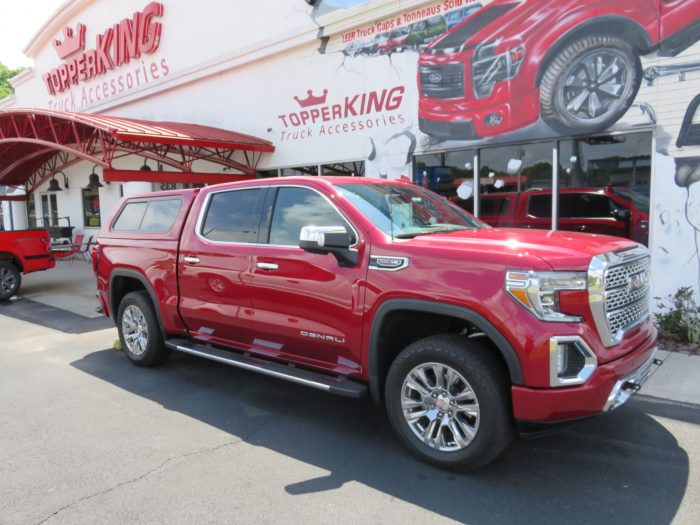 2019 GMC Sierra with LEER 100XR, Running boards, Chrome, Hitch, Tint by TopperKING Brandon 813-689-2449 or Clearwater FL 727-530-9066. Call!