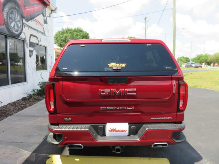 2019 GMC Sierra with LEER 100XR, Running boards, Chrome, Hitch, Tint by TopperKING Brandon 813-689-2449 or Clearwater FL 727-530-9066. Call!