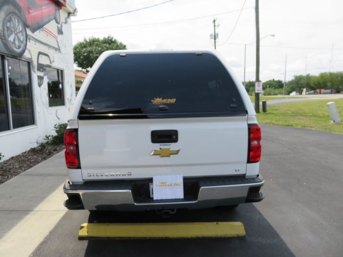 2018 Chevy Silverado with Leer 180, Custom Graphics, Nerf Bars, Bug Guard, Tint, Hitch. Call TopperKING in Brandon 813-689-2449 or Clearwater 727-530-9066!