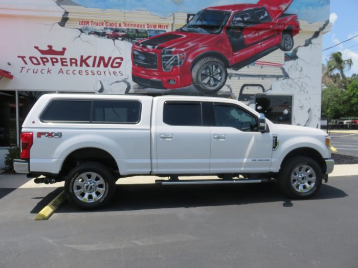 2019 Ford F250 LEER 100XR, LEER Locker, Nerf Bars, Chrome, Vent Visors Bedliner by TopperKING Brandon 813-689-2449 or Clearwater 727-530-9066