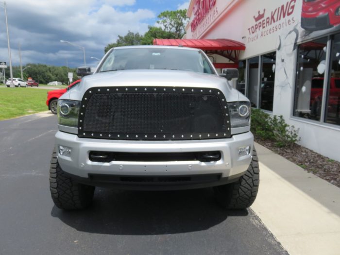 2019 Dodge RAM with LEER 350M Folding Tonneau, Custom Grill, Tint, Hitch by TopperKING in Brandon, FL 813-689-2449 or Clearwater, FL 727-530-9066. Call Now!