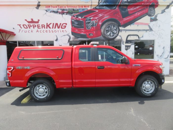 2019 Ford F150 with Ranch Echo, Solid Side Access Windoors, Hitch by TopperKING in Brandon, FL 813-689-2449 or Clearwater, FL 727-530-9066. Call today!