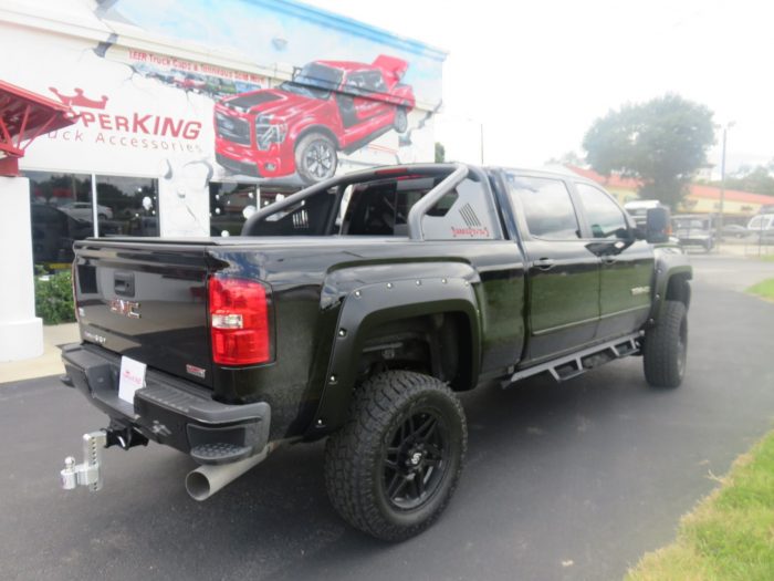 2019 GMC Sierra with Truxedo, Drop Down Steps, Fender Flares by TopperKING Brandon 813-689-2449 or Clearwater FL 727-530-9066. Call today!