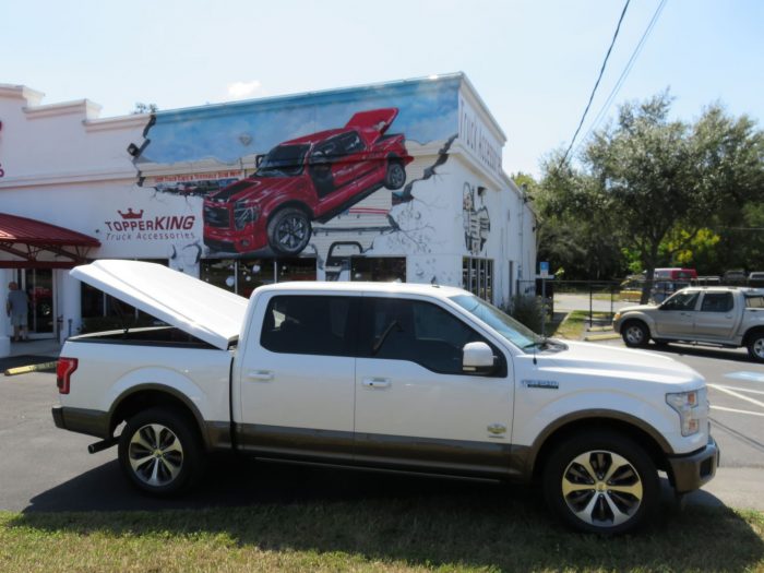2019 F150 LEER 700 Hard Tonneau, Bedliner, Retractable Step, Hitch, Tint by TopperKING in Brandon 813-689-2449 or Clearwater, FL 727-530-9066. Call today!