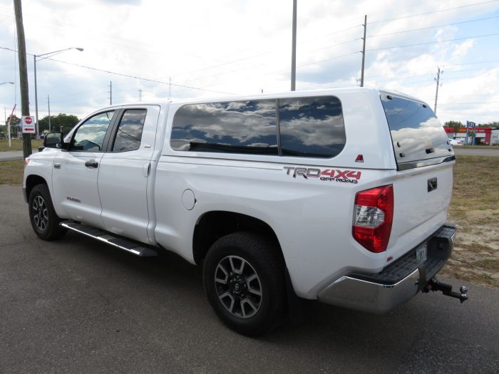 2018 Toyota Tundra with LEER 100XL, Side Steps, Bedliner, Tint, Hitch by TopperKING in Brandon, FL 813-689-2449 or Clearwater, FL 727-530-9066. Call today!