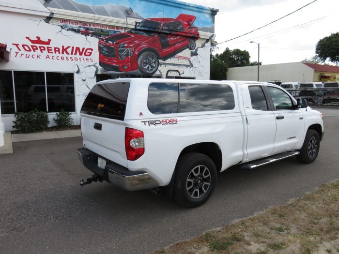 2018 Toyota Tundra with LEER 100XL, Side Steps, Bedliner, Tint, Hitch by TopperKING in Brandon, FL 813-689-2449 or Clearwater, FL 727-530-9066. Call today!