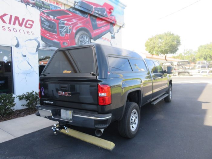 2019 Chevrolet Silverado with LEER 180 Nerf bars, Hitch, and Tint by TopperKING in Brandon, FL 813-689-2449 or Clearwater, FL 727-530-9066. Call today!