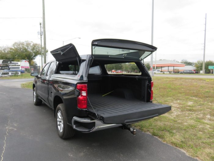 2020 Chevy Silverado LEER 100RCC with Hitch, Bedliner, and Tint by TopperKING in Brandon, FL 813-689-2449 or Clearwater, FL 727-530-9066. Call today!