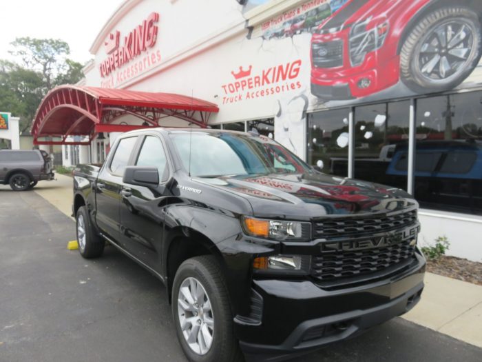 2020 Chevy Silverado with LEER 550, Hitch, and Tint by TopperKING in Brandon, FL 813-689-2449 or Clearwater, FL 727-530-9066. Call today to get started!