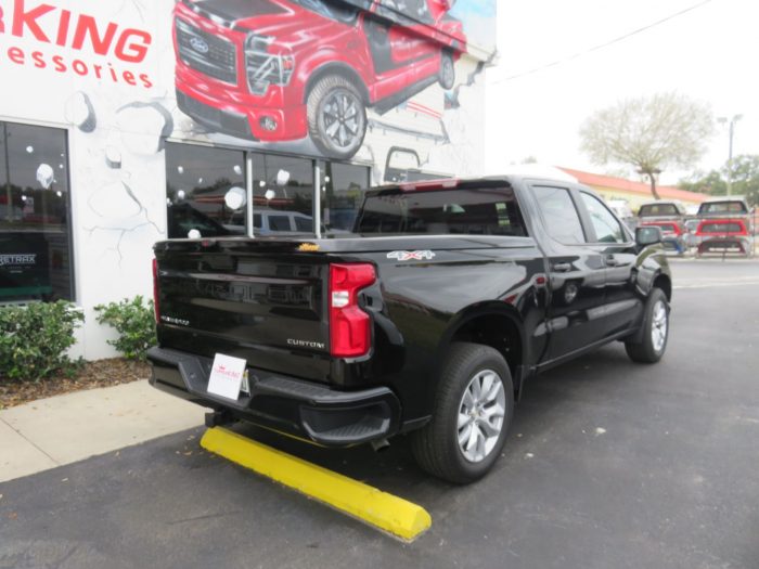 2020 Chevy Silverado with LEER 550, Hitch, and Tint by TopperKING in Brandon, FL 813-689-2449 or Clearwater, FL 727-530-9066. Call today to get started!