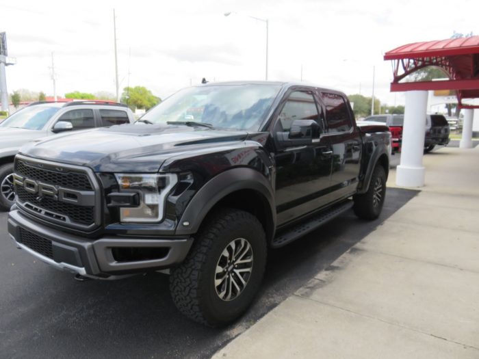 2020 Ford Raptor with LEER 750 Fiberglass Lid, Running Boards, Fender Flares, Tint, Hitch. Call TopperKING Brandon 813-689-2449 or Clearwater 727-530-9066!