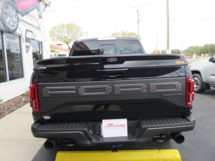 2020 Ford Raptor with LEER 750 Fiberglass Lid, Running Boards, Fender Flares, Tint, Hitch. Call TopperKING Brandon 813-689-2449 or Clearwater 727-530-9066!