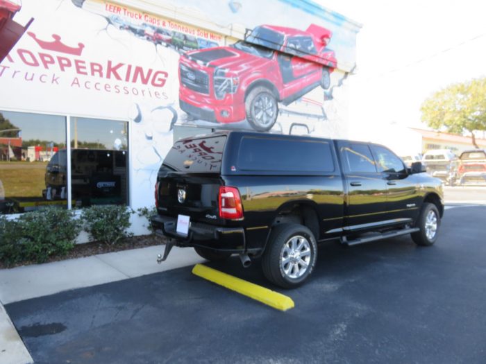 2020 Dodge RAM with LEER 100XQ Fiberglass Topper, Blacked Out Nerf Bars, Tint, Hitch by TopperKING Brandon 813-689-2449 or Clearwater FL 727-530-9066. Call!