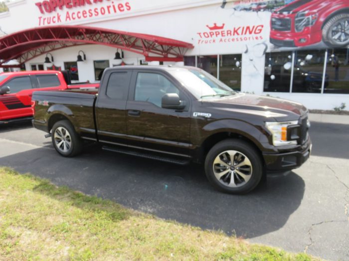 2020 Ford F150 with LEER 550 Fiberglass Lid, Running Boards, Tint, Hitch by TopperKING in Brandon, FL 813-689-2449 or Clearwater, FL 727-530-9066. Call Now!