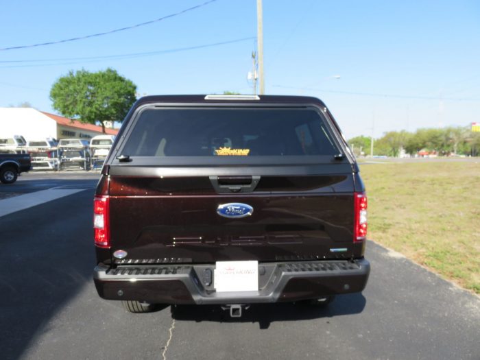 2018 Ford F150 with TK Defender Fiberglass Topper, Nerf Bars, Hitch, Tint by TopperKING in Brandon 813-689-2449 or Clearwater, FL 727-530-9066. Call Today!