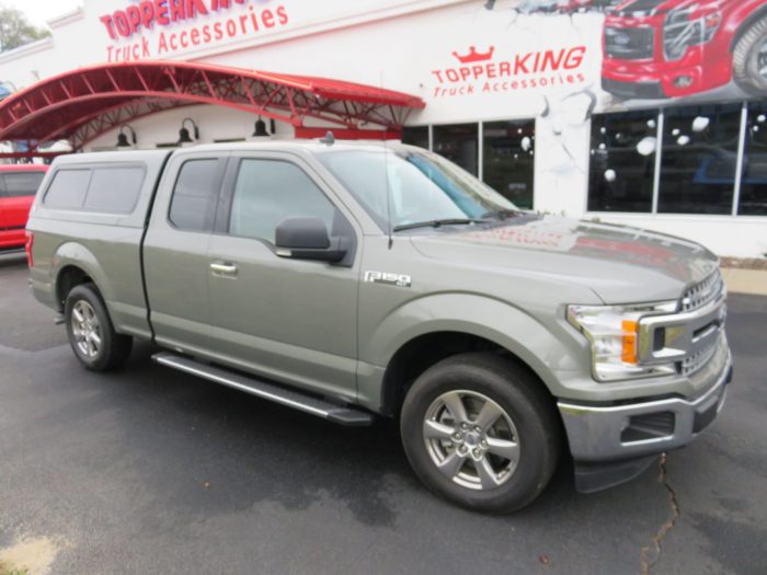 2019 Ford F150 with TK Defender Fiberglass Topper, Bedslide, Running Boards, Tint, Hitch. Call TopperKING Brandon 813-689-2449 or Clearwater FL 727-530-9066