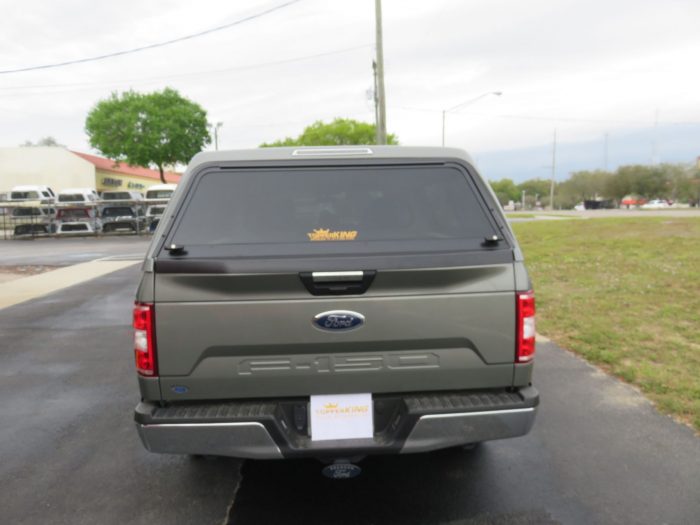 2019 Ford F150 with TK Defender Fiberglass Topper, Bedslide, Running Boards, Tint, Hitch. Call TopperKING Brandon 813-689-2449 or Clearwater FL 727-530-9066