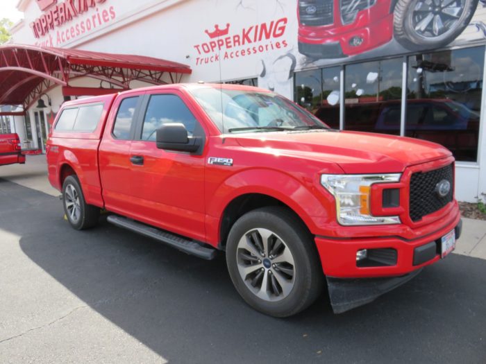 2019 Ford F150 TK Defender with Blacked Out Nerf Bars, Hitch, Tint by TopperKING in Brandon, FL 813-689-2449 or Clearwater, FL 727-530-9066. Call today!