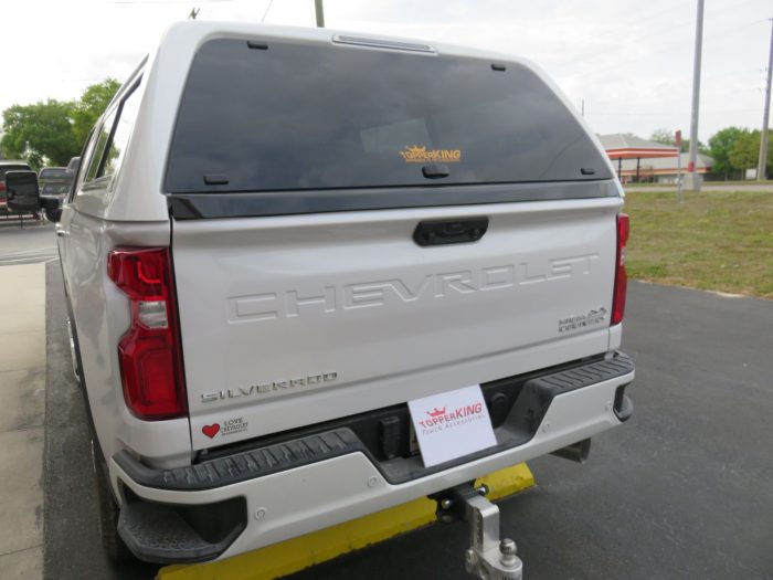 2020 Chevy Silverado with LEER 100XR, Nerf Bars, Chrome Accessories, Hitch, Tint by TopperKING in Brandon 813-689-2449 or Clearwater 727-530-9066. Call Now!