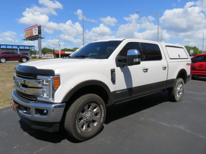 2020 White Ford F250 with LEER 100RCC, BedSlide, Chrome, Bug Guard, by TopperKING in Brandon, FL 813-689-2449 or Clearwater, FL 727-530-9066. Call today!