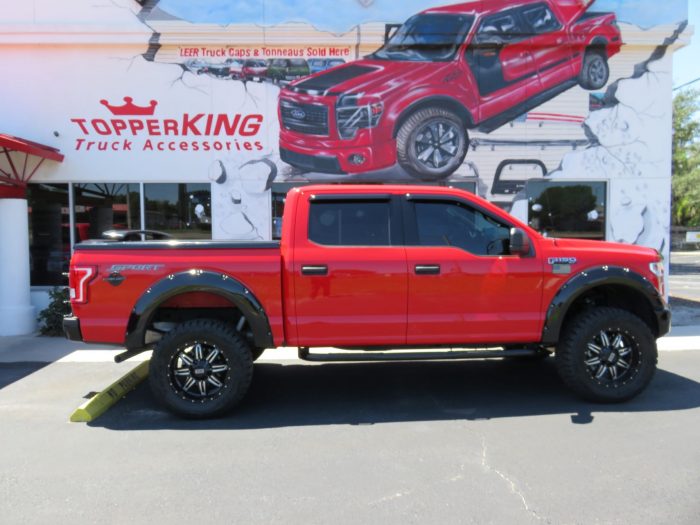 2017 Ford F150 Undercover Lux with Nerf Bars, Fender Flares, Bike Rack by TopperKING Brandon 813-689-2449 or Clearwater 727-530-9066. Call!