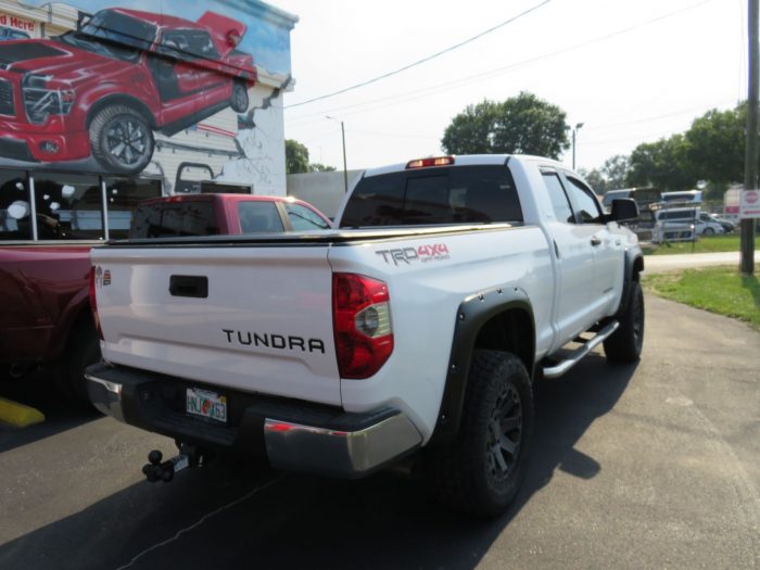 2019 Toyota Tundra with LEER 350M, Bedslide, Vent Visors, Nerf Bars, Hitch. Call TopperKING Brandon 813-689-2449 or Clearwater FL 727-530-9066