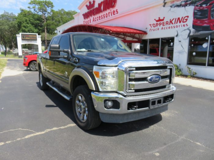 2013 Ford F350 with LEER 650M Folding Tonneau, Nerf Bars, Chrome Bug Shield, Hitch,Tint by TopperKING Brandon 813-689-2449 or Clearwater 727-530-9066. Call!