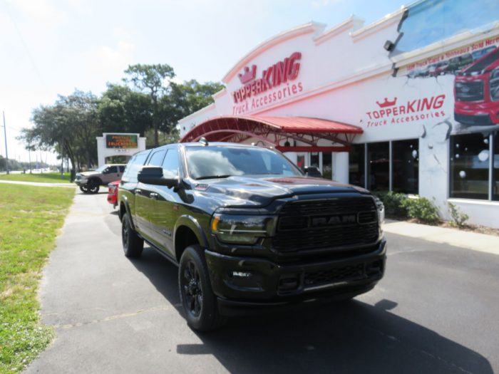 2020 Dodge RAM with LEER100XL Fiberglass Topper, Retractable Running boards, Hitch,Tint. Call Us! TopperKING Brandon 813-689-2449 or Clearwater 727-530-9066