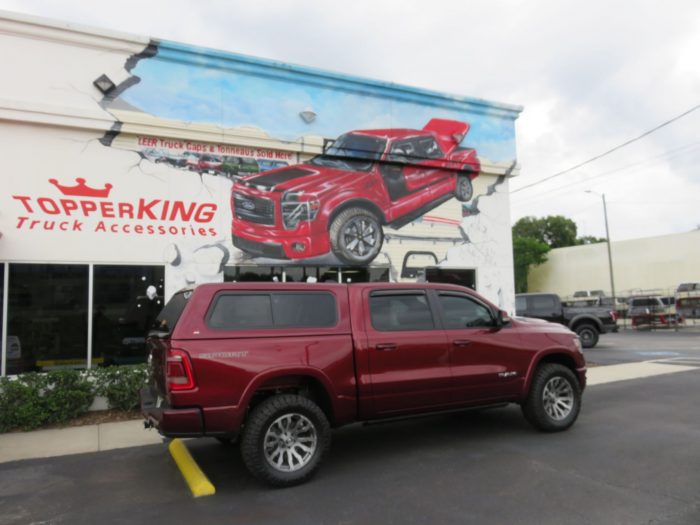 2020 Dodge RAM with LEER 100XR, Restractable Steps, Vent Visors, hitch, Tint by TopperKING in Brandon 813-689-2449 or Clearwater, FL 727-530-9066. Call Now!