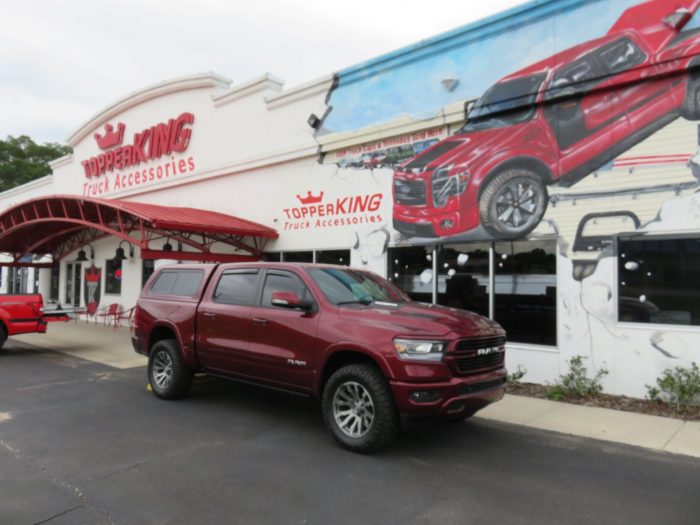 2020 Dodge RAM with LEER 100XR, Restractable Steps, Vent Visors, hitch, Tint by TopperKING in Brandon 813-689-2449 or Clearwater, FL 727-530-9066. Call Now!