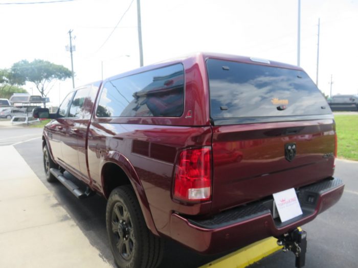 2018 Dodge RAM with LEER 100XQ fiberglass topper, Blacked Out Nerf Bars, Tint, Hitch. Call TopperKING Brandon FL 813-689-2449 or Clearwater FL 727-530-9066.