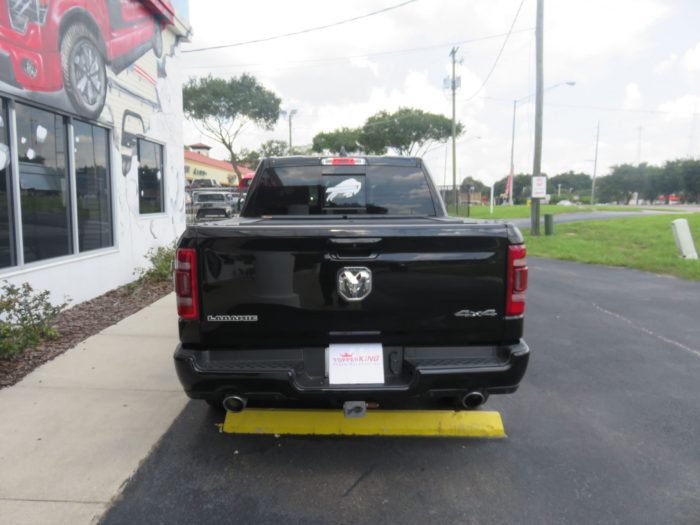2019 Dodge RAM with Roll-n-Lock, Nerf Bars, Window Graphic, Tint, Hitch by TopperKING in Brandon FL 813-689-2449 or Clearwater, FL 727-530-9066. Call today!