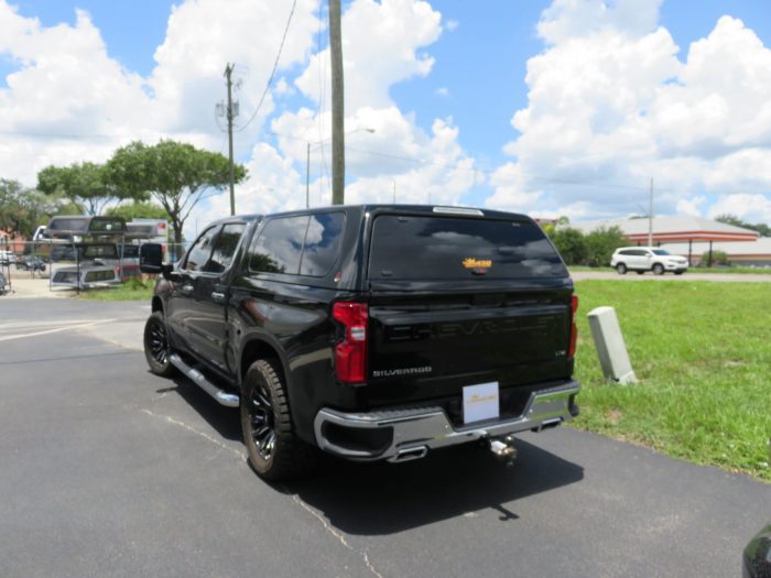 2020 Chevy with LEER 100XL, Nerf Bars, Chrome Accessories, Tint, Hitch by TopperKING in Brandon, FL 813-689-2449 or Clearwater, FL 727-530-9066. Call today!