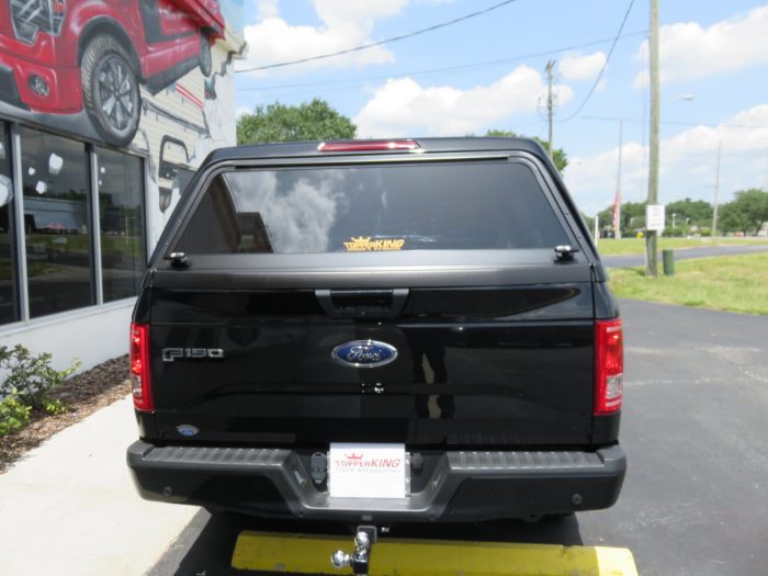 2020 Ford F150 with TK Defender Fiberglass Topper, Chrome Vent Visors, Running Boards Hitch. Call TopperKING Brandon 813-689-2449 or Clearwater 727-530-9066